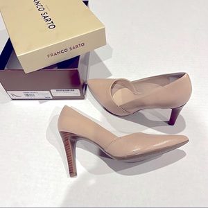 wide width nude pumps
